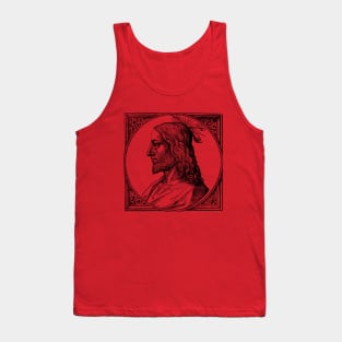 Medieval Christ Engraving - Timeless Spiritual Art Tank Top